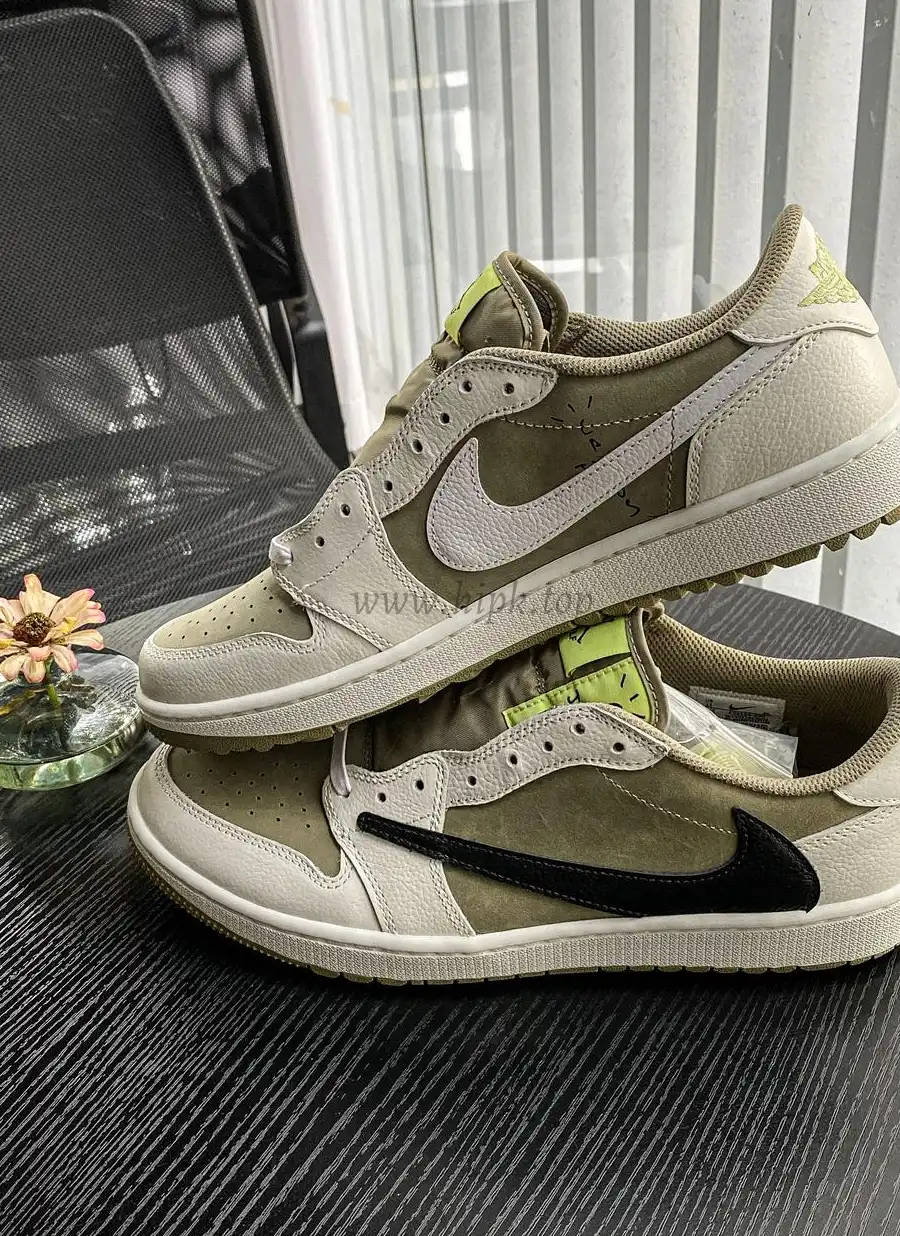 PK 4.0 Jordan 1 Retro Low Golf Travis Scott Neutral Olive RETAIL MATERIALS READY TO SHIP