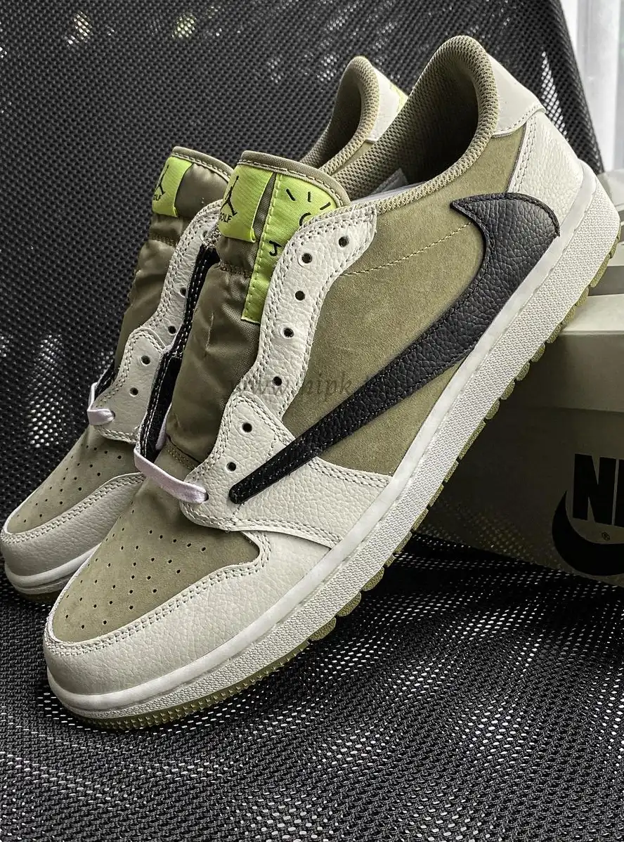 PK 4.0 Jordan 1 Retro Low Golf Travis Scott Neutral Olive RETAIL MATERIALS READY TO SHIP