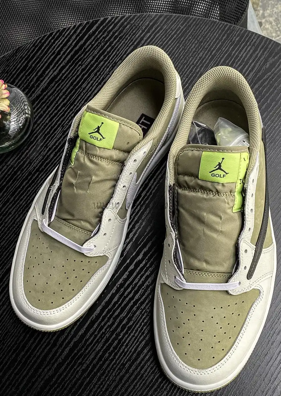 PK 4.0 Jordan 1 Retro Low Golf Travis Scott Neutral Olive RETAIL MATERIALS READY TO SHIP