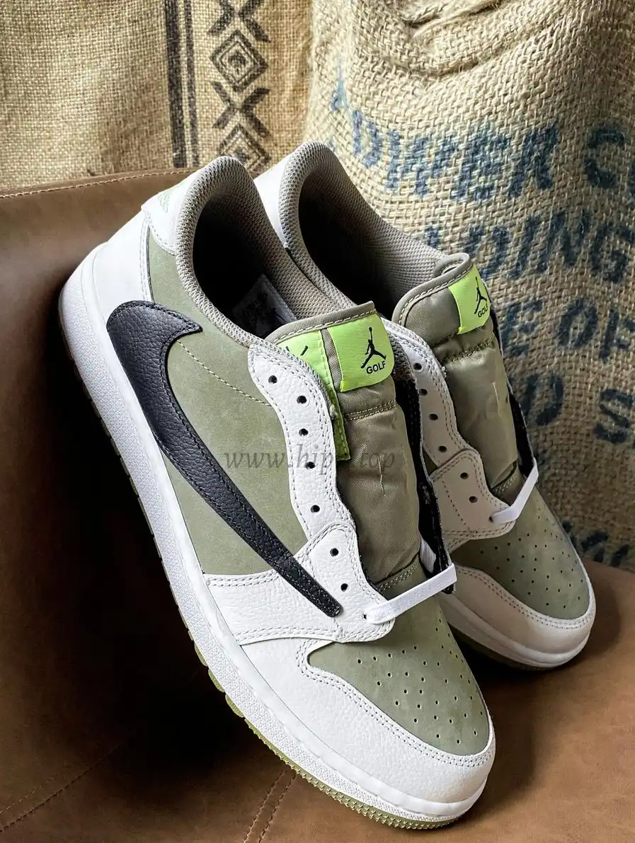 PK 4.0 Jordan 1 Retro Low Golf Travis Scott Neutral Olive RETAIL MATERIALS READY TO SHIP