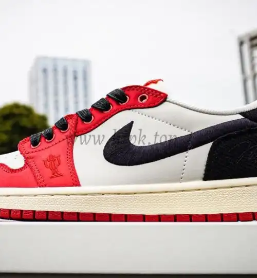 PK GOD Jordan 1 Retro LowWhite Varsity Red RETAIL MATERIALS READY TO SHIP