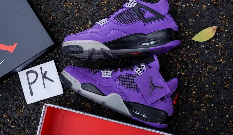 Pk5.0 Travis Scott x Air Jordan 4 F&F Purple RETAIL MATERIALS READY TO SHIP