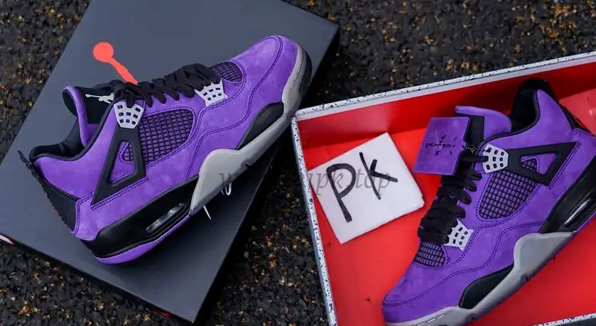 Pk5.0 Travis Scott x Air Jordan 4 F&F Purple RETAIL MATERIALS READY TO SHIP