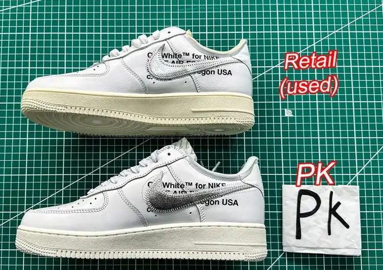 pk5.0 OFF-WHITE x Air Force 1 Low white Silver retail materials ready to ship