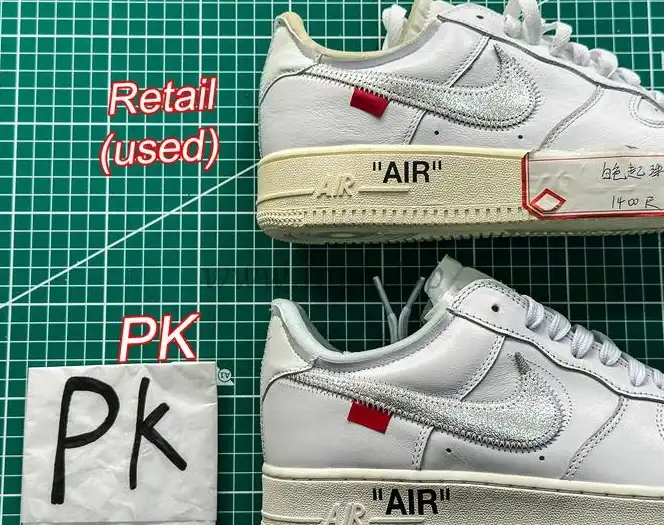 pk5.0 OFF-WHITE x Air Force 1 Low white Silver retail materials ready to ship