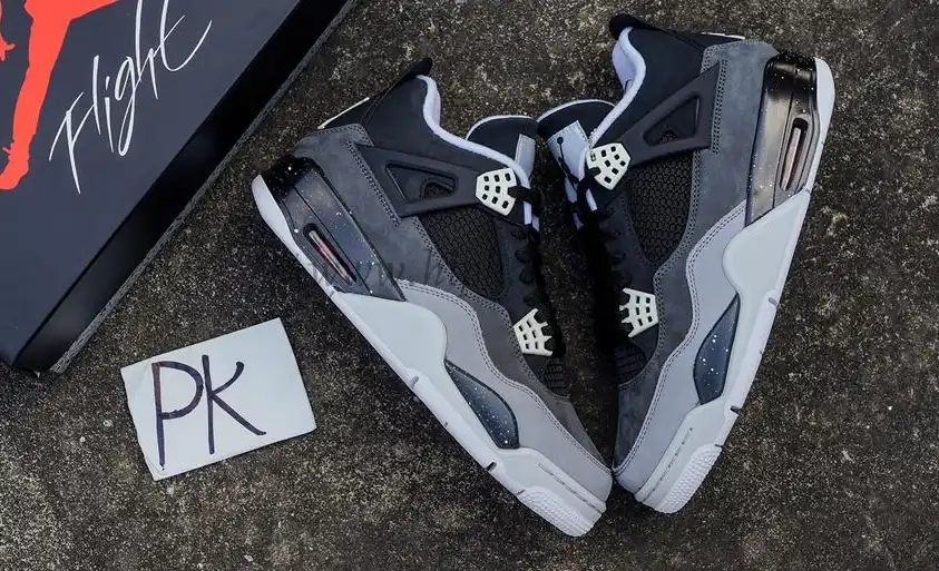 PK GOD Air Jordan 4 Retro Fear RETAIL MATERIALS READY TO SHIP