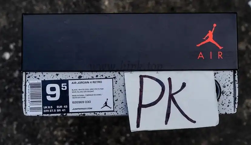 PK GOD Air Jordan 4 Retro Fear RETAIL MATERIALS READY TO SHIP