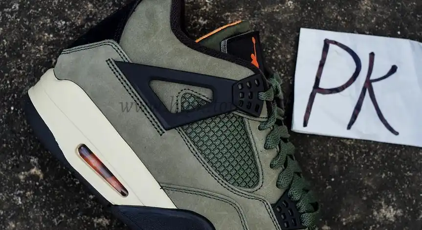 PK GOD Jordan 4 Undefeated Travis Scott Olive RETAIL MATERIALS READY TO SHIP