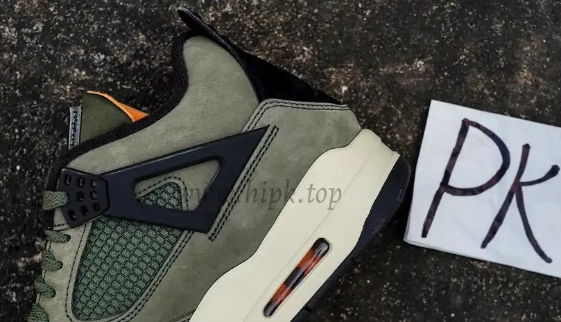 PK GOD Jordan 4 Undefeated Travis Scott Olive RETAIL MATERIALS READY TO SHIP