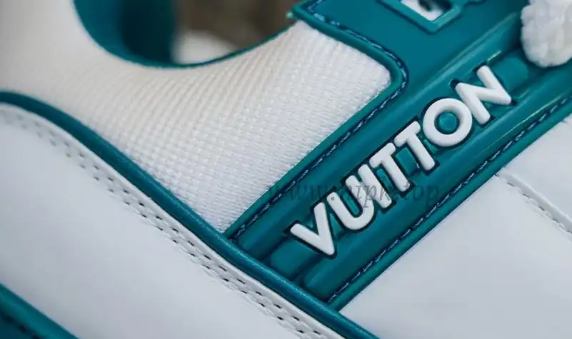 PK GOD Louis Vuitton LV Trainer Maxi Sneaker White Green RETAIL MATERIALS READY TO SHIP