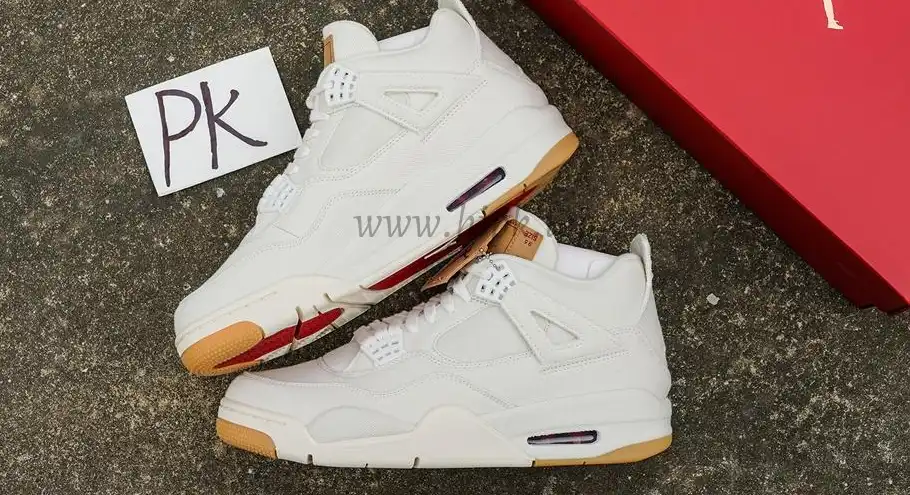 PK God Jordan 4 Retro Levi’s White RETAIL MATERIALS READY TO SHIP