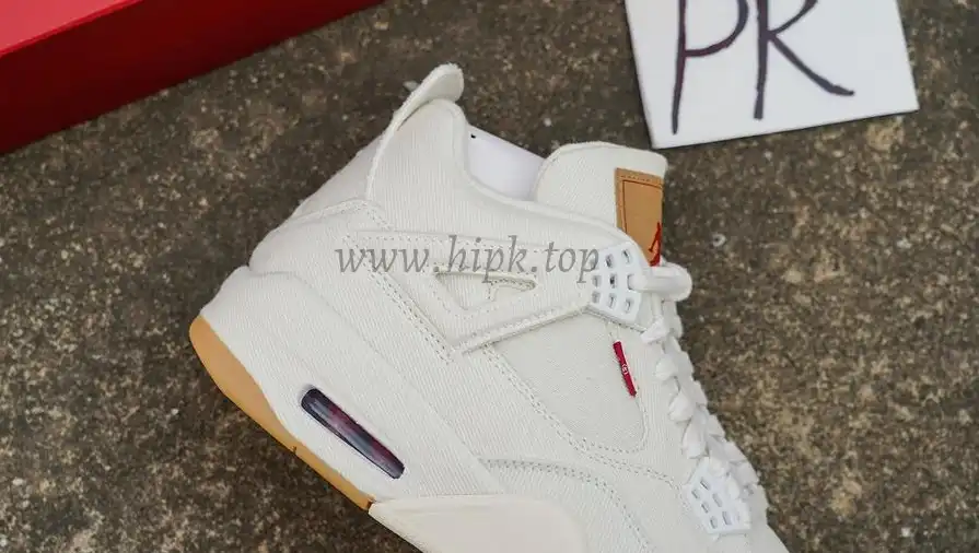 PK God Jordan 4 Retro Levi’s White RETAIL MATERIALS READY TO SHIP