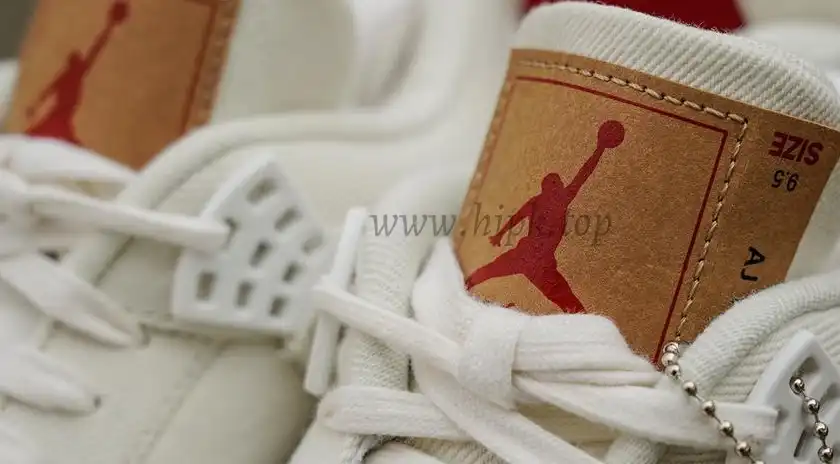 PK God Jordan 4 Retro Levi’s White RETAIL MATERIALS READY TO SHIP