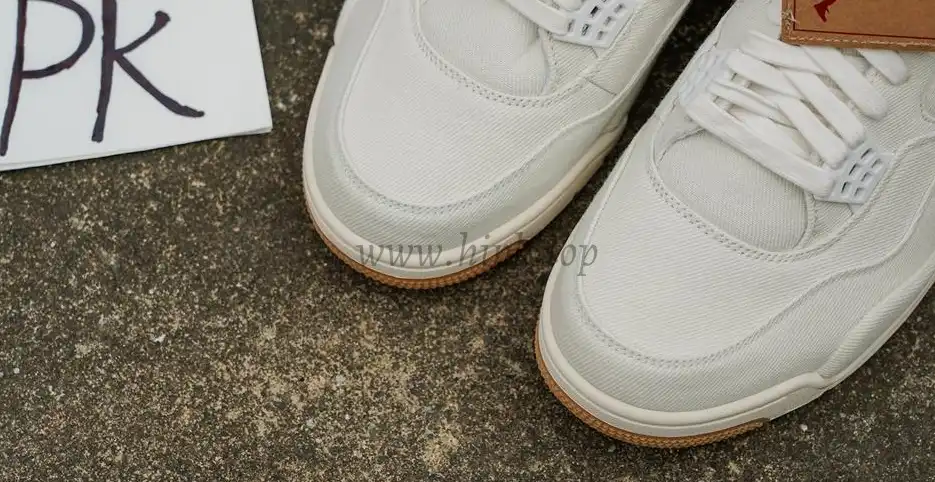 PK God Jordan 4 Retro Levi’s White RETAIL MATERIALS READY TO SHIP