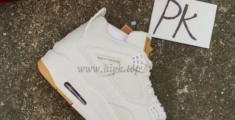 PK God Jordan 4 Retro Levi’s White RETAIL MATERIALS READY TO SHIP