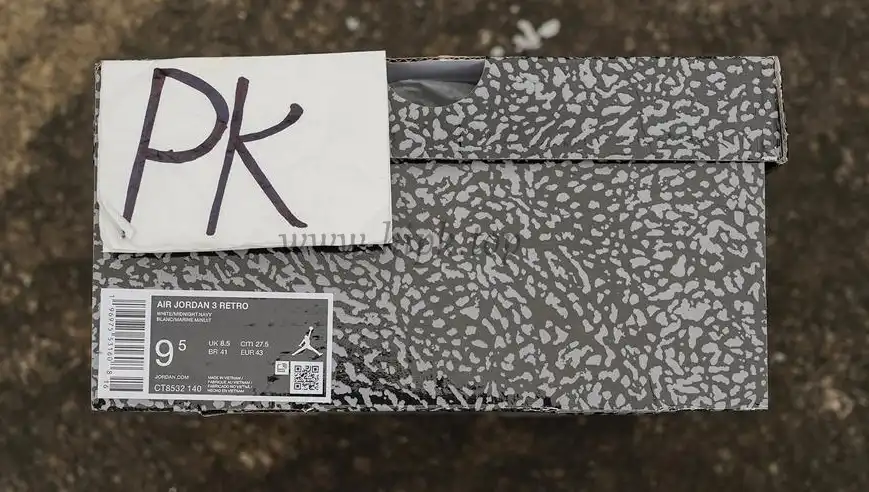 PK GOD Air Jordan 3 Midnight Navy RETAIL MATERIALS READY TO SHIP