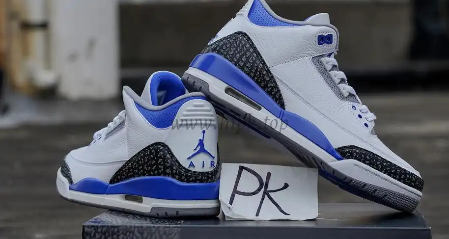 PK Jordan 3 racer blue retail materials ready to ship