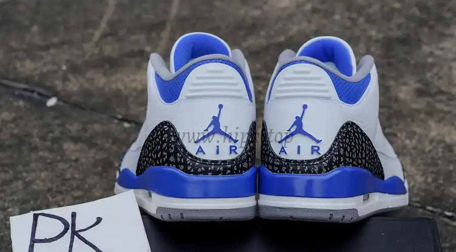 PK Jordan 3 racer blue retail materials ready to ship