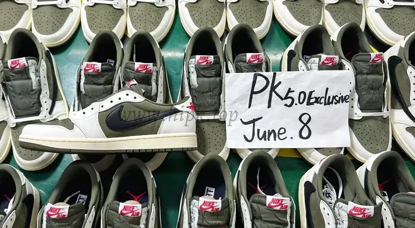 PK5.0 JORDAN 1 RETRO LOW Medium Olive TRAVIS SCOTT NEUTRAL OLIVE RETAIL MATERIALS READY TO SHIP