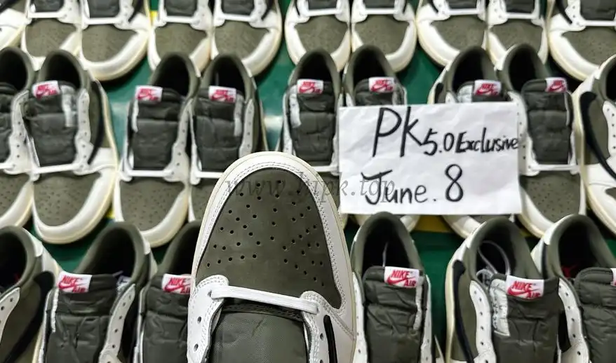 PK5.0 JORDAN 1 RETRO LOW Medium Olive TRAVIS SCOTT NEUTRAL OLIVE RETAIL MATERIALS READY TO SHIP