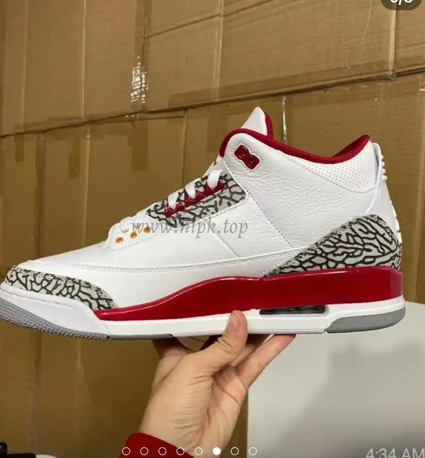 Pk God air jordan 3 retro Cardinal Red retail materials ready to ship