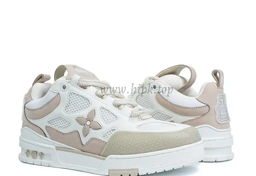 PK god Louis Vuitton LV Skate Sneaker Beige White retail materials ready to ship