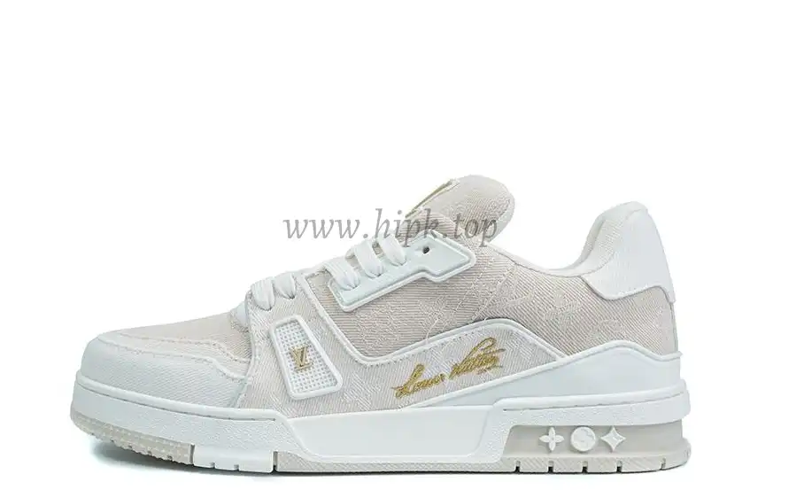 PK god Louis Vuitton LV Trainer Beige Monogram Demin retail materials ready to ship