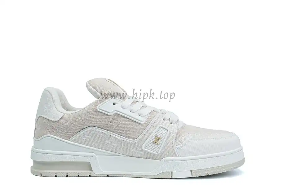 PK god Louis Vuitton LV Trainer Beige Monogram Demin retail materials ready to ship