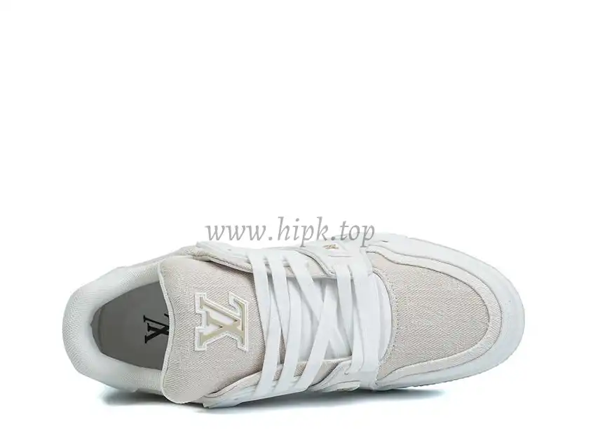 PK god Louis Vuitton LV Trainer Beige Monogram Demin retail materials ready to ship