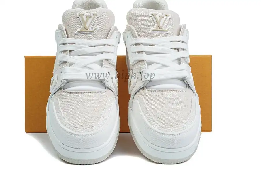 PK god Louis Vuitton LV Trainer Beige Monogram Demin retail materials ready to ship