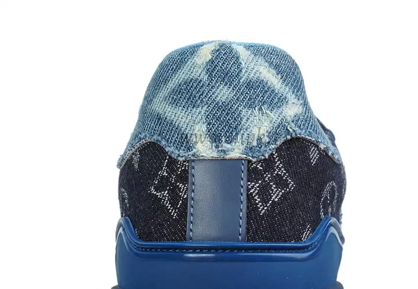 PK god Louis Vuitton LV Trainer Blue Black Denim Monogram retail materials ready to ship