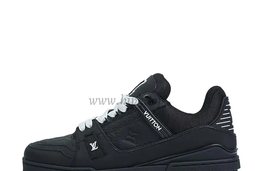 PK god Louis Vuitton LV Trainer Monogram Denim ALL Black retail materials ready to ship