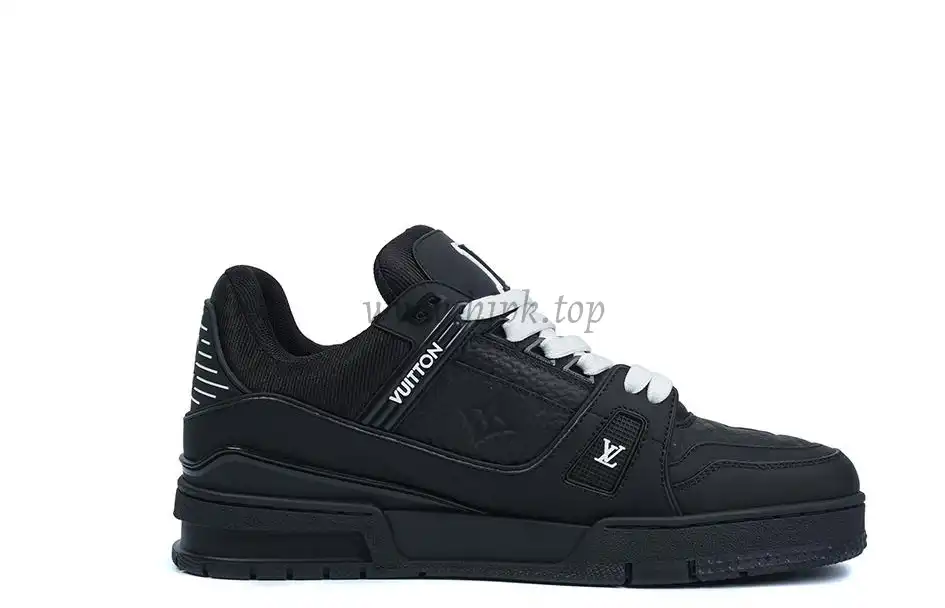 PK god Louis Vuitton LV Trainer Monogram Denim ALL Black retail materials ready to ship