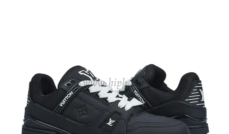 PK god Louis Vuitton LV Trainer Monogram Denim ALL Black retail materials ready to ship