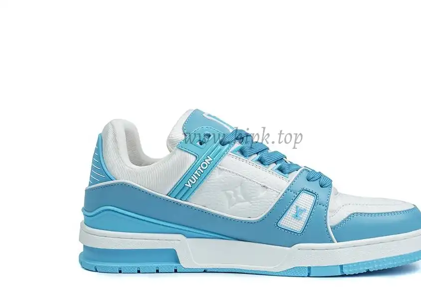 PK god Louis Vuitton LV Trainer Monogram Denim Light Blue retail materials ready to ship