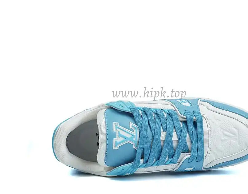 PK god Louis Vuitton LV Trainer Monogram Denim Light Blue retail materials ready to ship