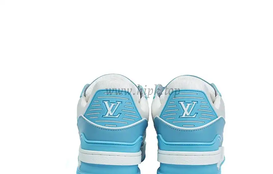 PK god Louis Vuitton LV Trainer Monogram Denim Light Blue retail materials ready to ship