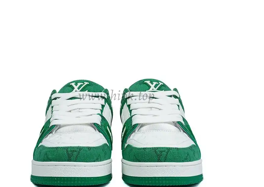 PK god Louis Vuitton LV Trainer Monogram Denim green retail materials ready to ship