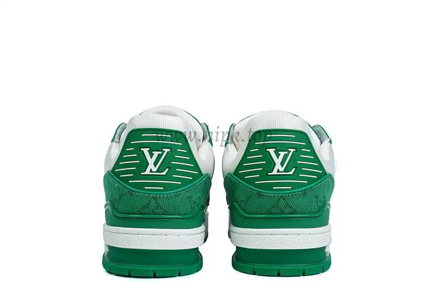 PK god Louis Vuitton LV Trainer Monogram Denim green retail materials ready to ship