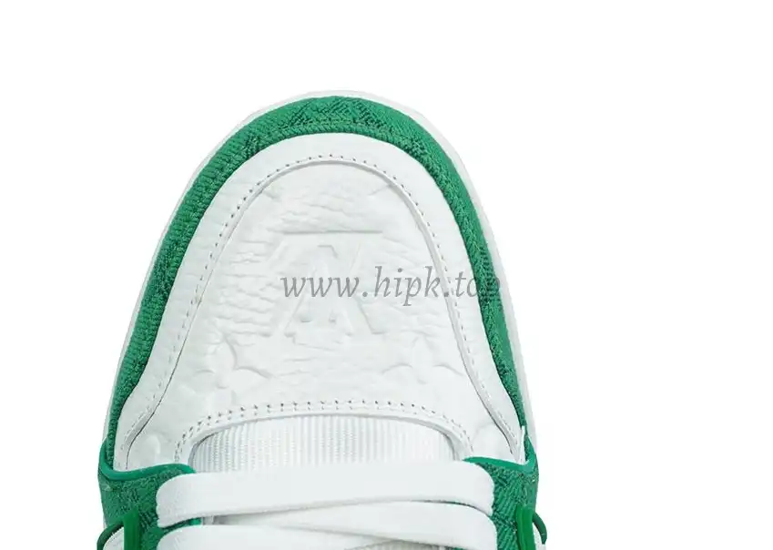 PK god Louis Vuitton LV Trainer Monogram Denim green retail materials ready to ship