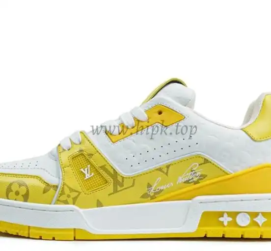 PK god Louis Vuitton LV Trainer yellow retail materials ready to ship