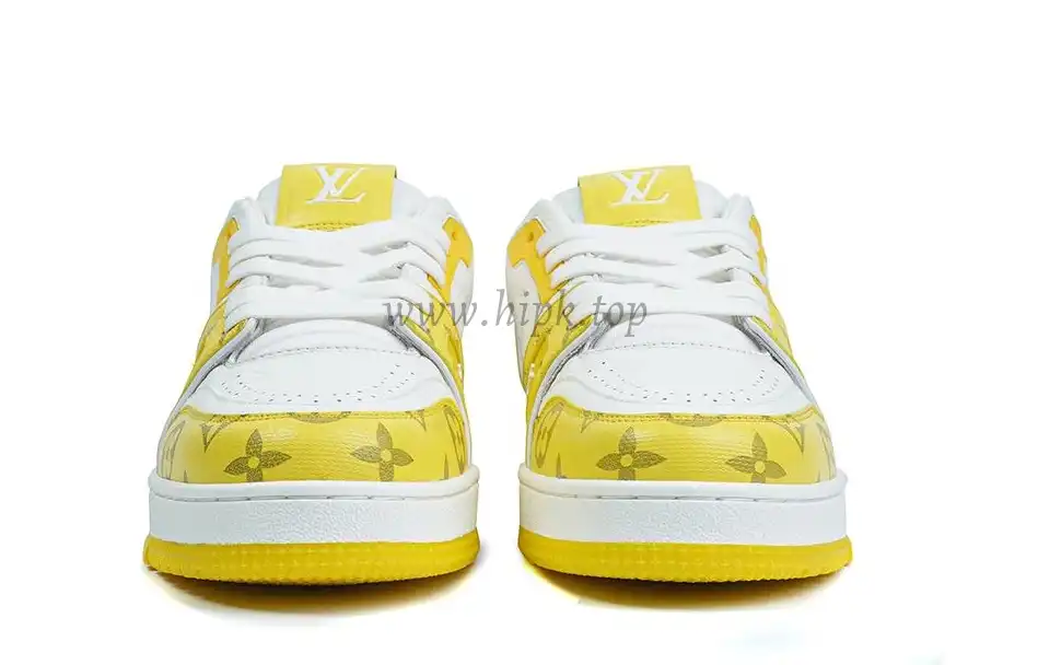 Pkgod Louis Vuitton TrainerWhite Yellow Monogram retail materials ready to ship