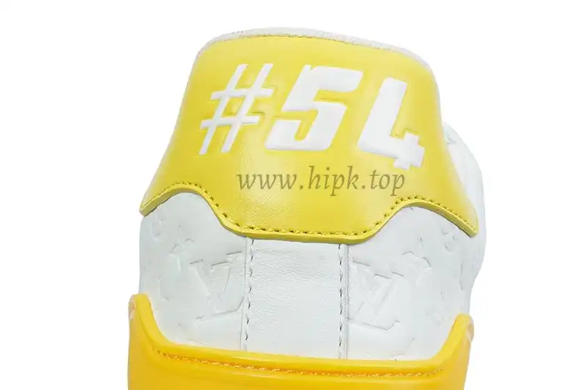 Pkgod Louis Vuitton TrainerWhite Yellow Monogram retail materials ready to ship