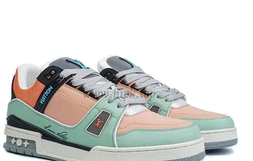 PK god Louis Vuitton LV Trainer multiple colorful orange retail materials ready to ship