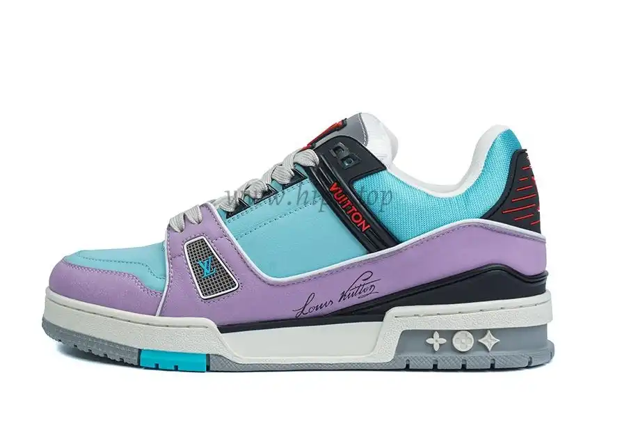 PK god Louis Vuitton LV Trainer multiple colorful purple retail materials ready to ship