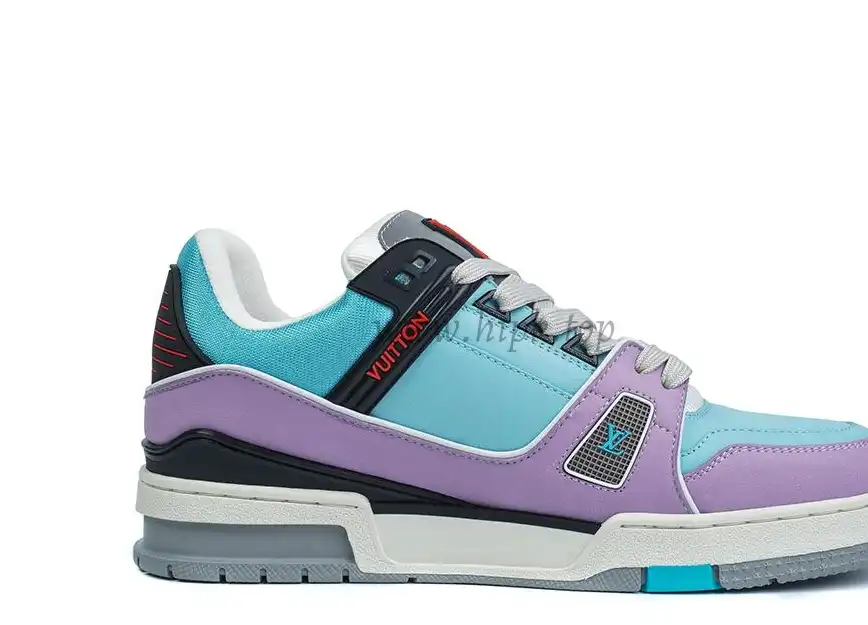 PK god Louis Vuitton LV Trainer multiple colorful purple retail materials ready to ship