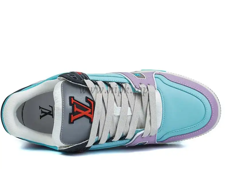 PK god Louis Vuitton LV Trainer multiple colorful purple retail materials ready to ship