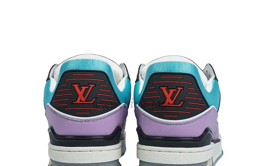 PK god Louis Vuitton LV Trainer multiple colorful purple retail materials ready to ship