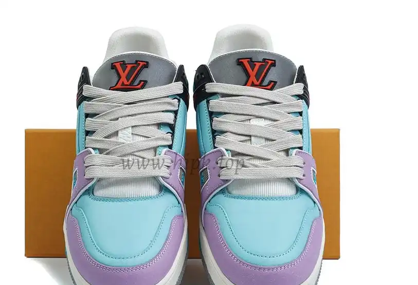 PK god Louis Vuitton LV Trainer multiple colorful purple retail materials ready to ship