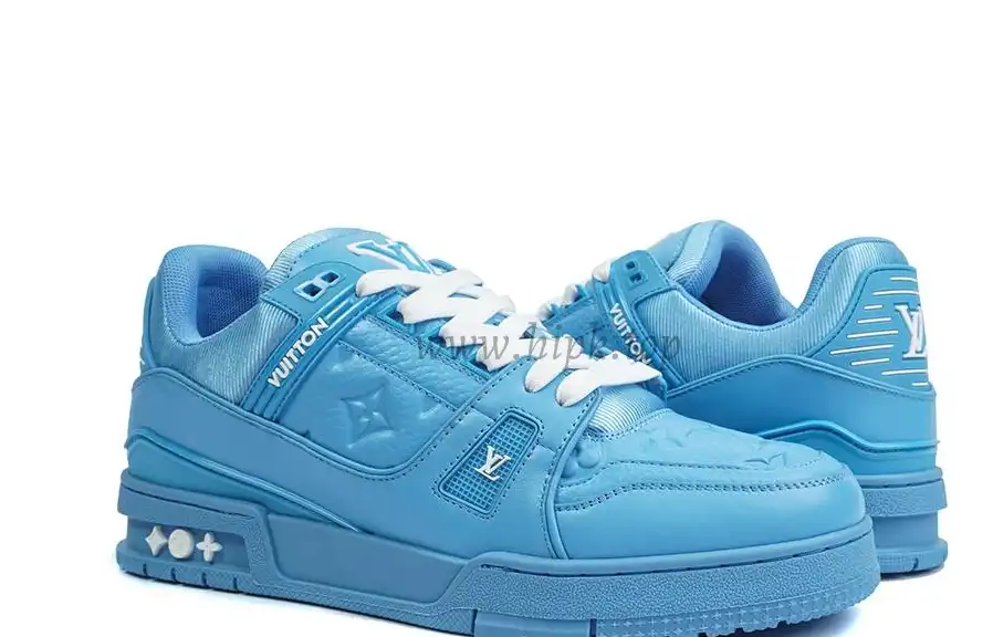 PK god Louis Vuitton LV Trainer ALL BLUE retail materials ready to ship